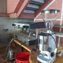 Máy pha cà phê chuyên nghiệp cũ FAEMA E98 Auto- Máy xay cafe Super Jolly- Nguyên bộ thanh lý.